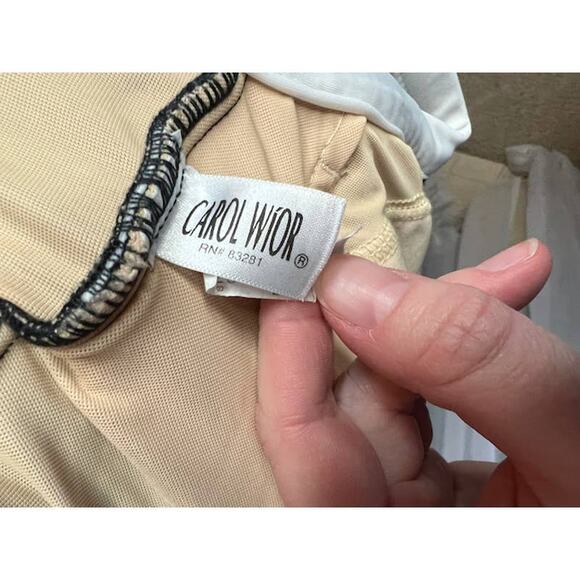 Carol Wior one piece swimsuit Vintage black white underwire - Picture 10 of 12